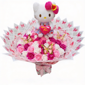 bouquet "vuelo de ternura" – edición hello kitty & mariposas de seda