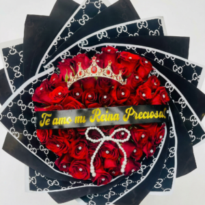 mix floral vibrante & girasoles con tarjeta de gala