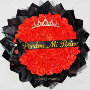 bouquet "reconciliación real" – edición especial perdón con rosas eternas y corona