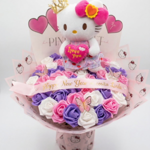 bouquet "realeza lila" – hello kitty queen edition