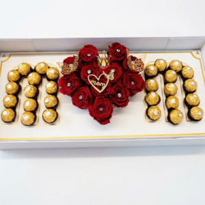 rosas rojas y ferrero rocher