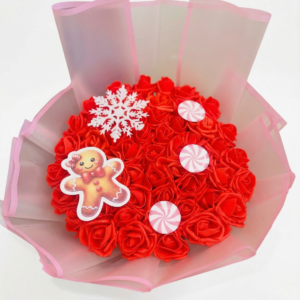 bouquet "dulzura de invierno" – edición galleta de jengibre & rosas rojas