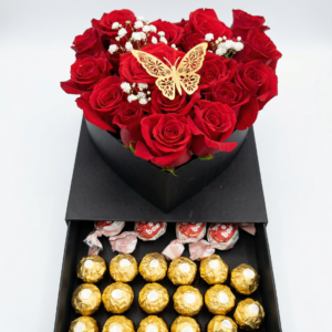 rosas premium, ferrero & globo de autor