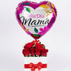 ramo "dulzura de madre" – rosas, chocolates y elegancia blanca