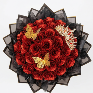 bouquet "realeza de brillo & noche"