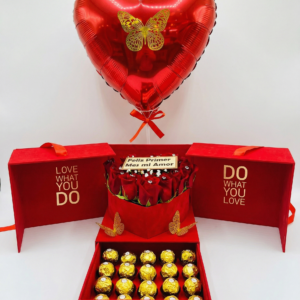 rosas premium, ferrero & globo de autor