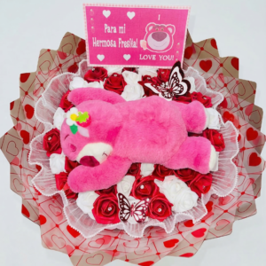 bouquet "pasión de fresa" – edición corazones eternos