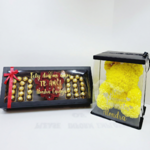 rosas premium, ferrero & globo de autor