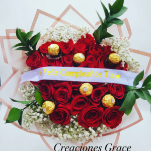 rosas premium, ferrero & globo de autor