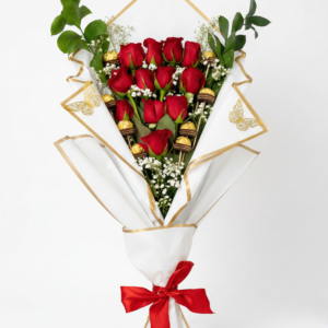 ramo majestic white & gold