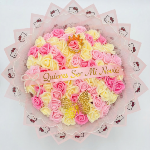 bouquet solicitud de noviazgo de hello kitty