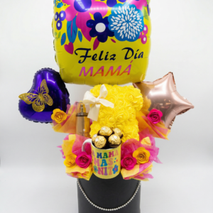 luxury box – ferrero rocher & rosas en cofre negro