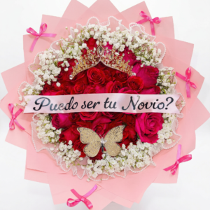 ramo propuesta real rosa